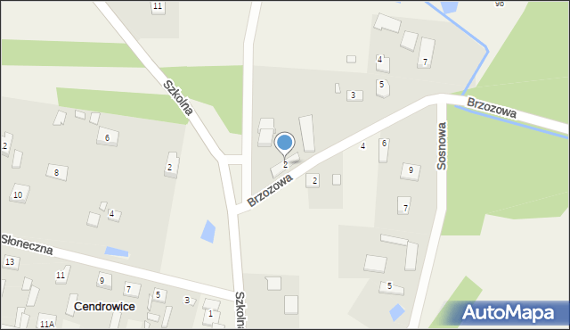 Cendrowice, Leśna, 2, mapa Cendrowice