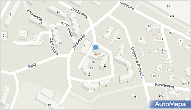 Chełm, Legionów Polskich, 18, mapa Chełma