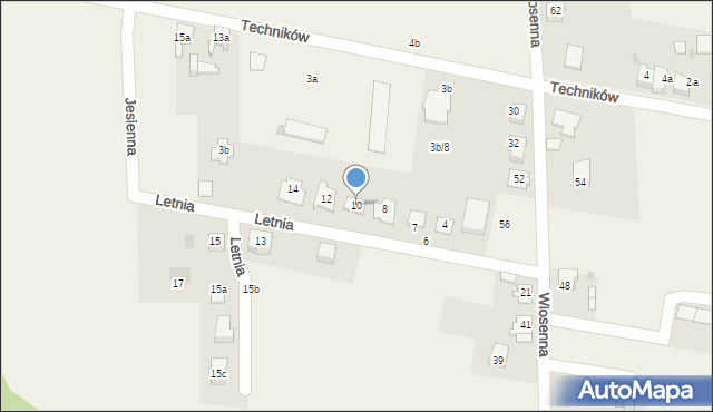 Chełm Śląski, Letnia, 10, mapa Chełm Śląski