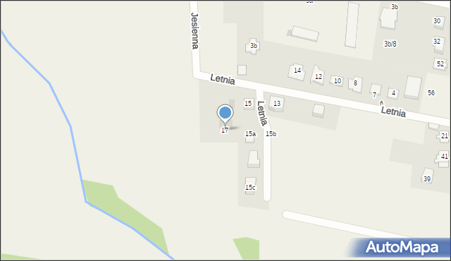 Chełm Śląski, Letnia, 17, mapa Chełm Śląski