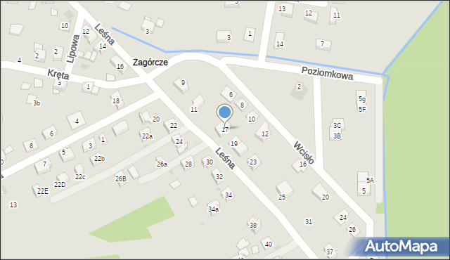 Chełmek, Leśna, 17, mapa Chełmek