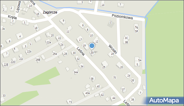 Chełmek, Leśna, 23, mapa Chełmek