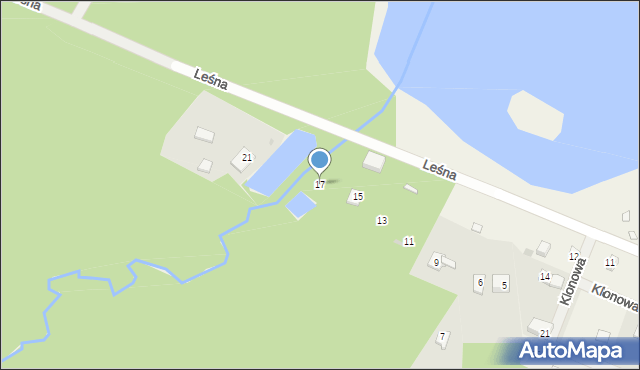 Chlewiska, Leśna, 17, mapa Chlewiska