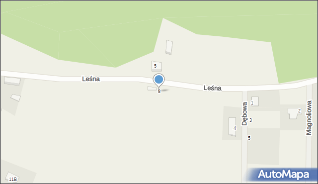 Chmieleniec, Leśna, 8, mapa Chmieleniec