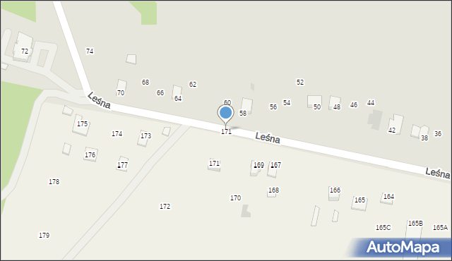 Chmielnik, Leśna, 171, mapa Chmielnik