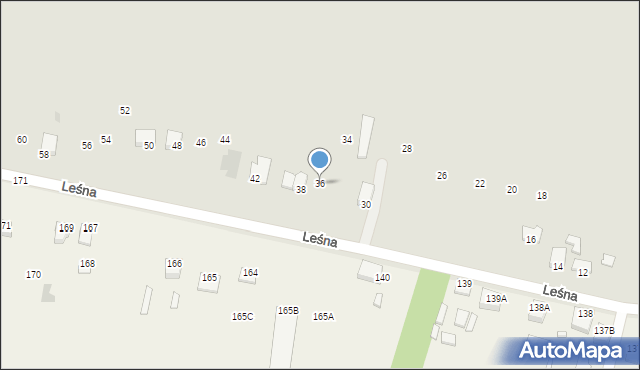 Chmielnik, Leśna, 36, mapa Chmielnik