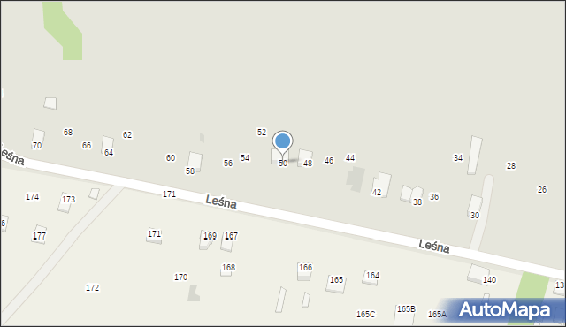 Chmielnik, Leśna, 50, mapa Chmielnik