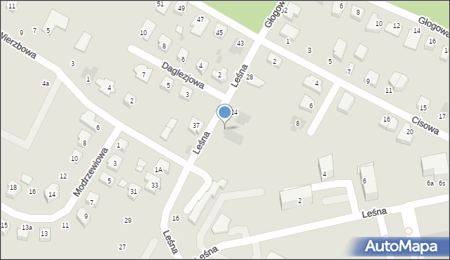 Chojnice, Leśna, 22, mapa Chojnic