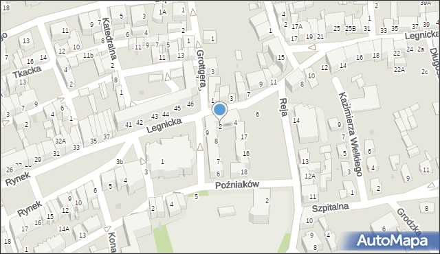 Chojnów, Legnicka, 2, mapa Chojnów