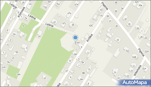 Chotomów, Leśna, 2, mapa Chotomów