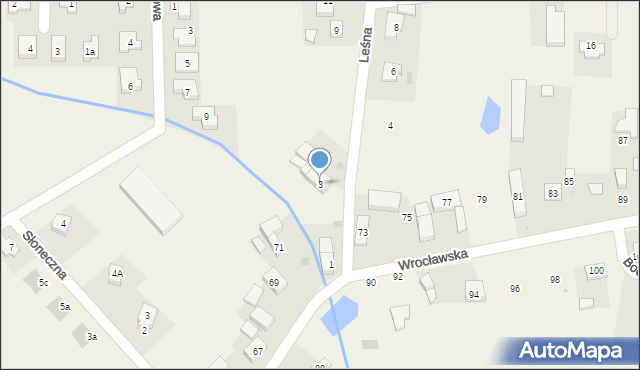 Chrząstawa Wielka, Leśna, 3, mapa Chrząstawa Wielka