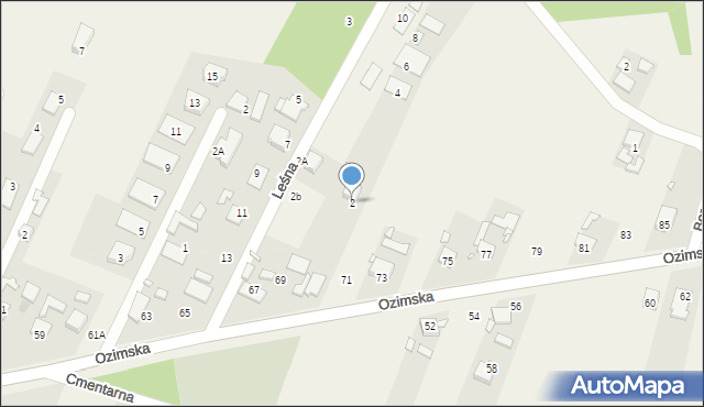 Chrząstowice, Leśna, 2, mapa Chrząstowice