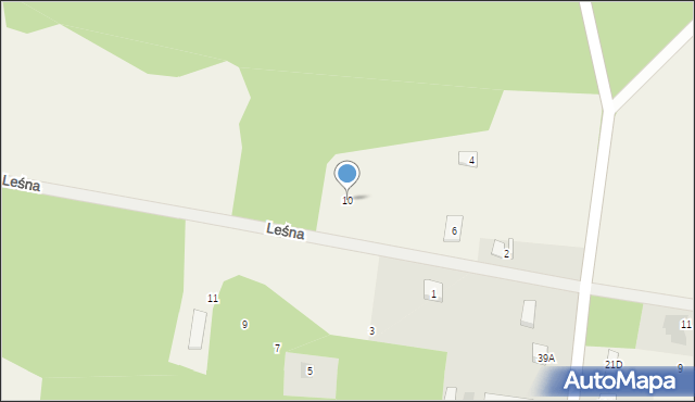Chrzczanka Włościańska, Leśna, 10, mapa Chrzczanka Włościańska