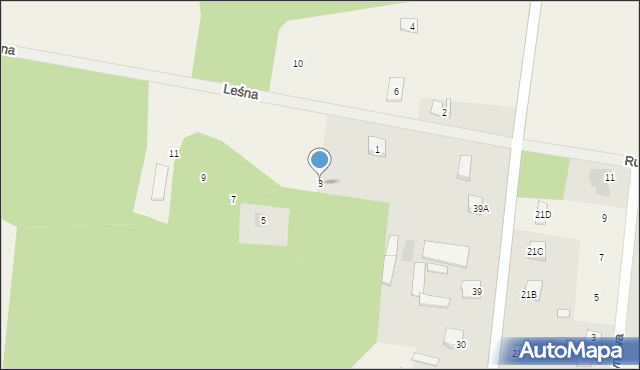Chrzczanka Włościańska, Leśna, 3, mapa Chrzczanka Włościańska