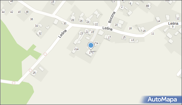 Chudów, Leśna, 17C, mapa Chudów