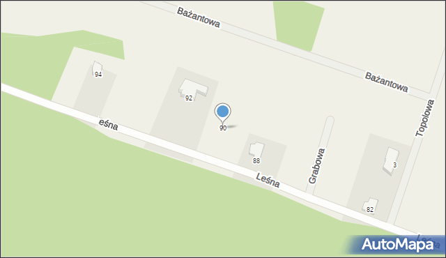 Chwalęcice, Leśna, 90, mapa Chwalęcice