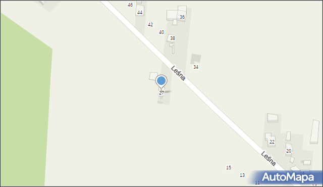 Chwaliszew, Leśna, 27, mapa Chwaliszew