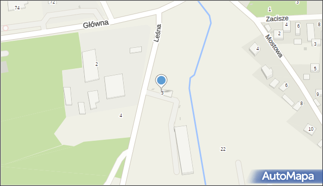 Chynów, Leśna, 3, mapa Chynów