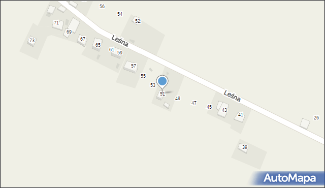 Cianowice, Leśna, 51, mapa Cianowice