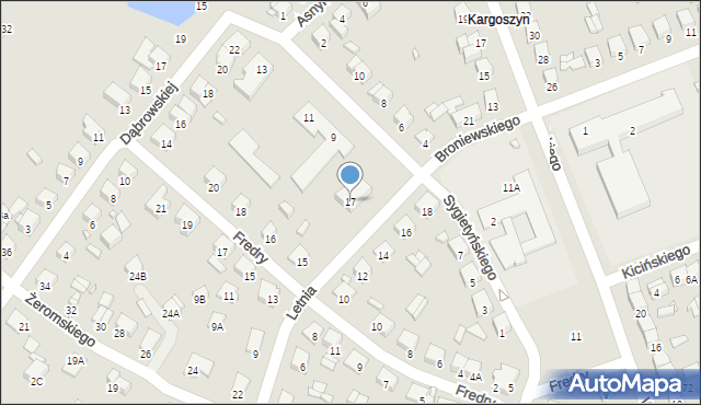 Ciechanów, Letnia, 17, mapa Ciechanów