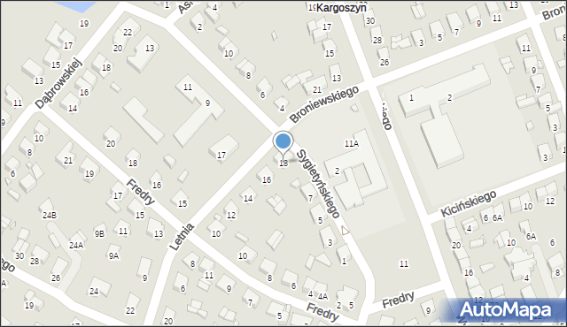 Ciechanów, Letnia, 18, mapa Ciechanów