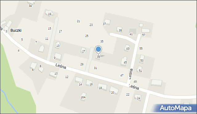 Ciechów, Leśna, 33, mapa Ciechów
