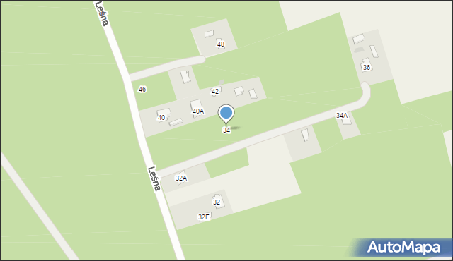 Cieksyn, Leśna, 34, mapa Cieksyn