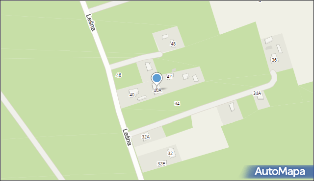 Cieksyn, Leśna, 40A, mapa Cieksyn