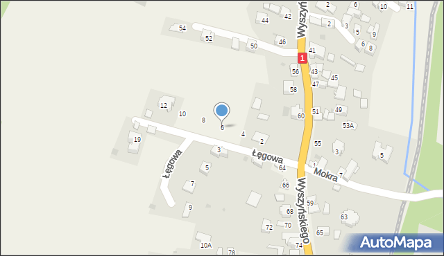 Cisiec, Łęgowa, 6, mapa Cisiec