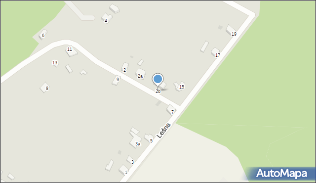 Cybinka, Leśna, 2b, mapa Cybinka