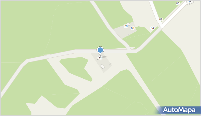 Cybulice Duże, Leśna, 61, mapa Cybulice Duże