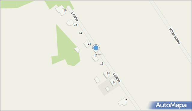 Czajków, Leśna, 12, mapa Czajków