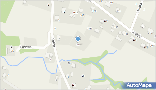 Czaniec, Leśna, 7A, mapa Czaniec