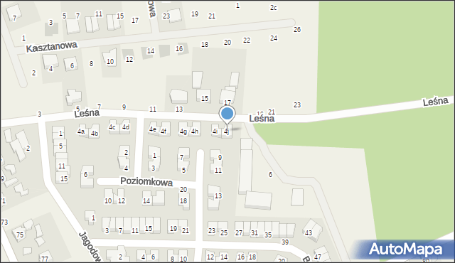 Czapury, Leśna, 4j, mapa Czapury