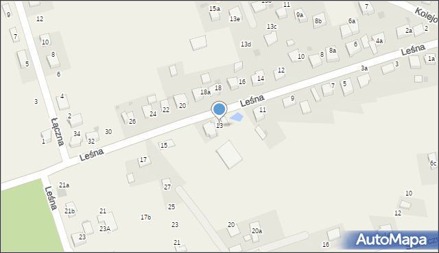 Czarków, Leśna, 13, mapa Czarków