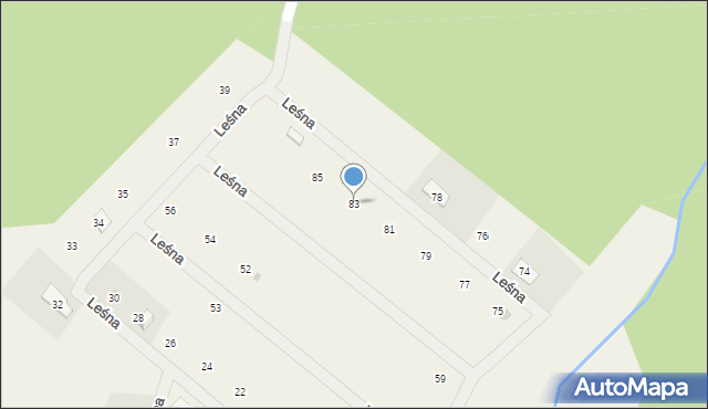 Czarków, Leśna, 83, mapa Czarków