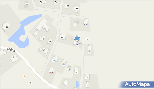 Czarlin, Leśna, 1H, mapa Czarlin