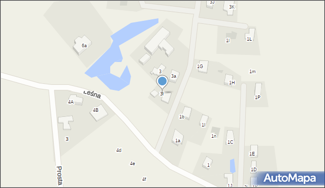 Czarlin, Leśna, 3ł, mapa Czarlin