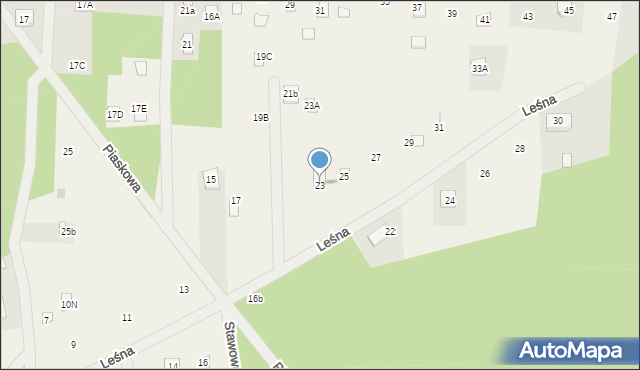 Czarnów, Leśna, 23, mapa Czarnów