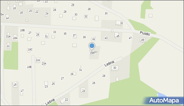 Czarnów, Leśna, 33A, mapa Czarnów