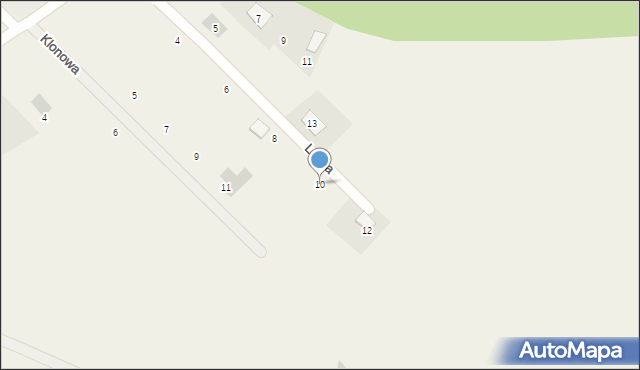 Czarnów, Leśna, 10, mapa Czarnów