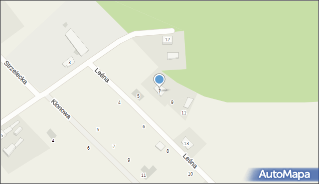 Czarnów, Leśna, 7, mapa Czarnów