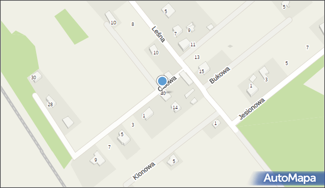 Czarnowiec, Leśna, 12, mapa Czarnowiec