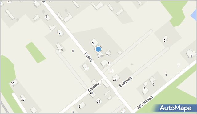 Czarnowiec, Leśna, 7, mapa Czarnowiec