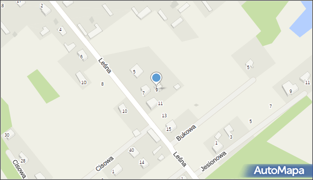 Czarnowiec, Leśna, 9a, mapa Czarnowiec