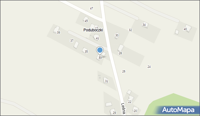 Czaszyn, Leśna, 33, mapa Czaszyn