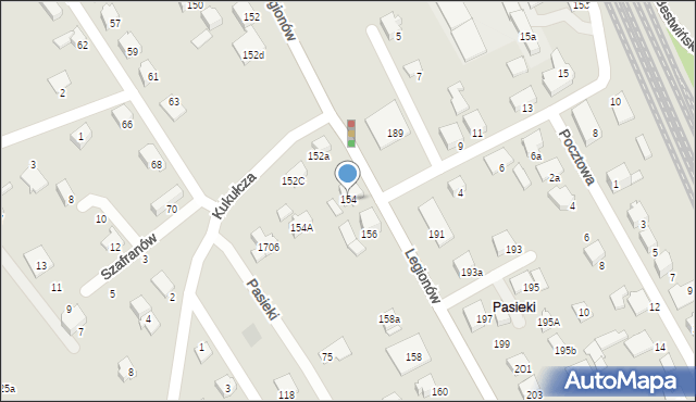 Czechowice-Dziedzice, Legionów, 154, mapa Czechowic-Dziedzic