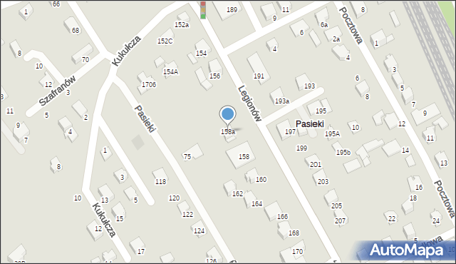 Czechowice-Dziedzice, Legionów, 158a, mapa Czechowic-Dziedzic