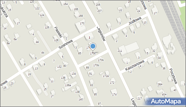 Czechowice-Dziedzice, Legionów, 170c, mapa Czechowic-Dziedzic