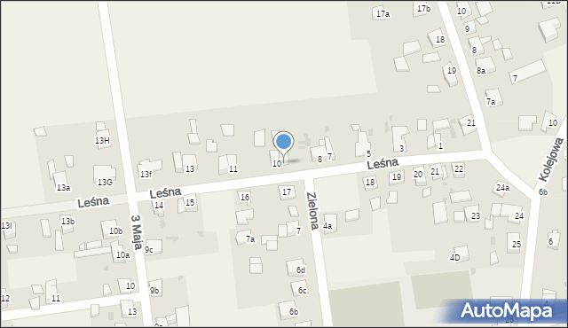 Czekanów, Leśna, 9, mapa Czekanów